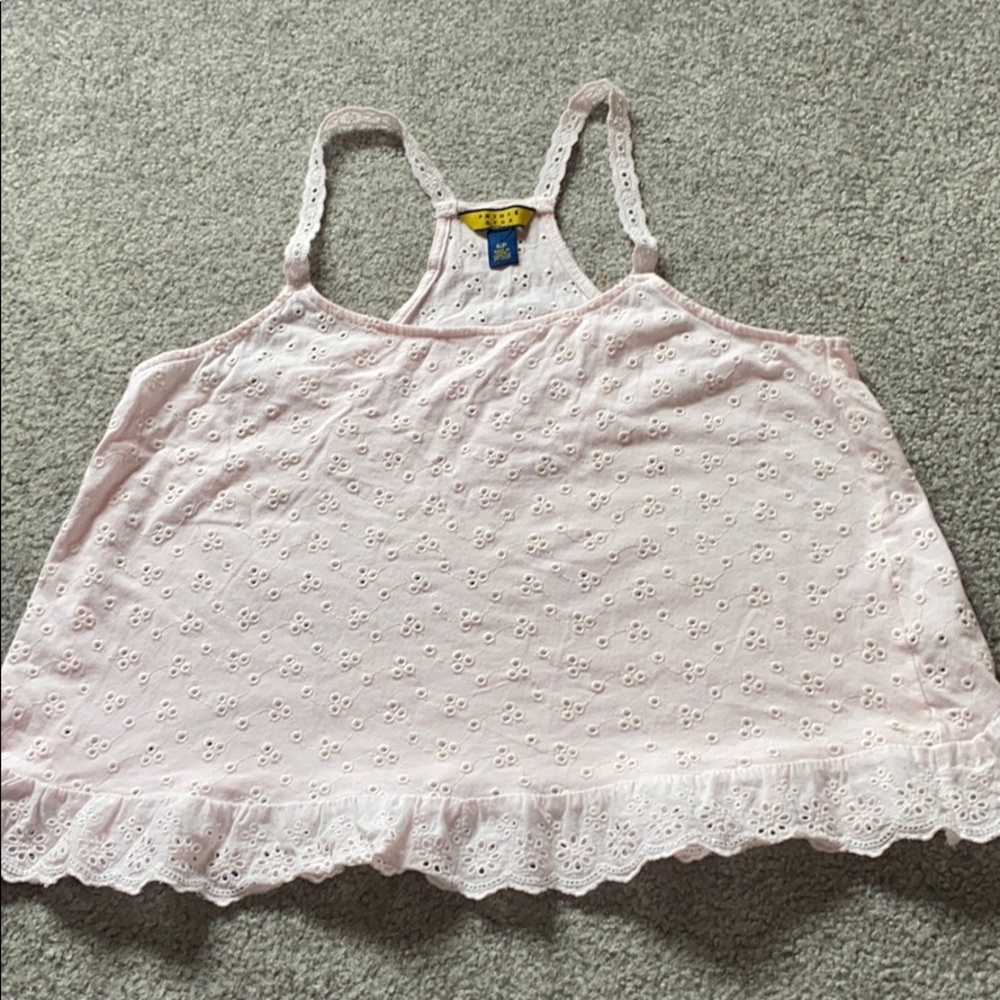 Lit Pink Eyelet Top